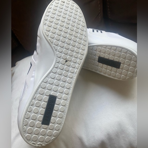 Lacoste Misano Elastic White and Navy Sneakers 9.5 - Picture 6 of 9